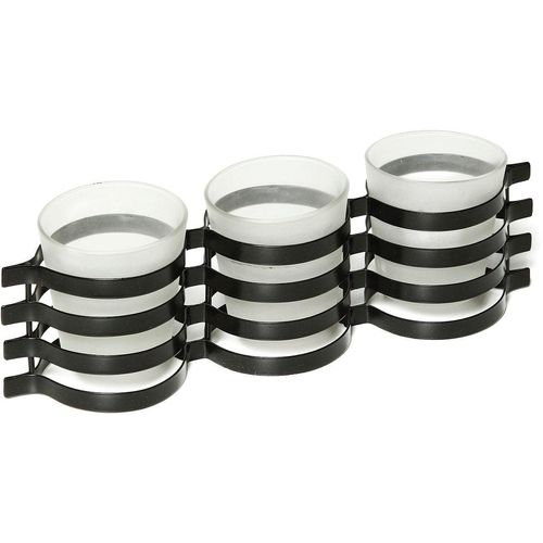 4050223750080 - Windlicht Fuligo 3er 30cm Kerzenhalter Gr B H T 30 cm x 9 cm x 7 cm schwarz Kerzenhalter