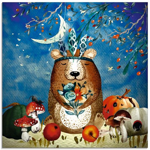 4059745665704 - Glasbild ARTLAND Der müde Bär Bilder Gr B H 50 cm x 50 cm Glasbild Tiere quadratisch 1 St blau Bild Glasbild Glasbilder Bilder in verschiedenen Größen 4059745665704 - Glasbild ARTLAND Der müde Bär Bilder Gr B H 50 cm x 50 cm Glasbild Tiere quadratisch 1 St blau Bild Glasbild Glasbilder Bilder in verschiedenen Größen