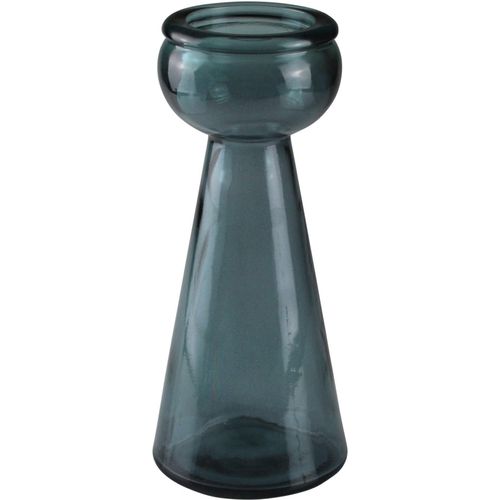 4056422235014 - Kerzenständer AM DESIGN Kerzenhalter aus recyceltem Glas blau (rauchfarben grau blau) H40cm Ø15cm Glas Kerzenhalter im außergewöhnlichen Design 4056422235014 - Kerzenständer AM DESIGN Kerzenhalter aus recyceltem Glas blau (rauchfarben grau blau) H40cm Ø15cm Glas Kerzenhalter im außergewöhnlichen Design