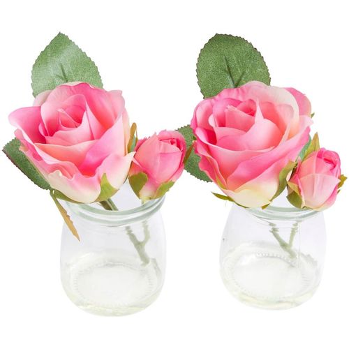 8714344325898 - Kunstblume BOTANIC-HAUS Rose im Glas pink B9cm H14cm T9cm Ø9cm Kunststoff Kunstpflanzen 8714344325898 - Kunstblume BOTANIC-HAUS Rose im Glas pink B9cm H14cm T9cm Ø9cm Kunststoff Kunstpflanzen