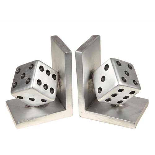 4050223718165 - Deko-Buchstaben Würfel-Buchstützen Dekofiguren Gr B H T 25 cm x 15 cm x 10 cm silberfarben (antik silberfarben) Deko-Objekte Dekofiguren