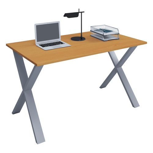 4051814379543 - Holz Schreibtisch H 76 x B 110 x T 80 cm Computertisch schlicht Füße aus hochwertigem Metall Arbeitstisch Büromöbel - Lona X 4051814379543 - Holz Schreibtisch H 76 x B 110 x T 80 cm Computertisch schlicht Füße aus hochwertigem Metall Arbeitstisch Büromöbel - Lona X