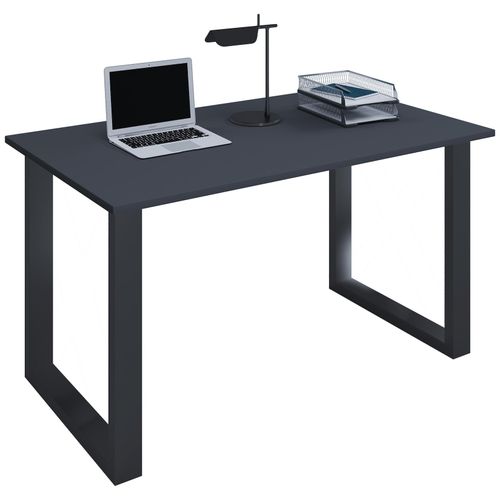 4051814432972 - Holz Schreibtisch H 76 x B 110 x T 80 cm Computertisch schlicht Füße aus hochwertigem Metall Arbeitstisch Büromöbel - Lona U 4051814432972 - Holz Schreibtisch H 76 x B 110 x T 80 cm Computertisch schlicht Füße aus hochwertigem Metall Arbeitstisch Büromöbel - Lona U