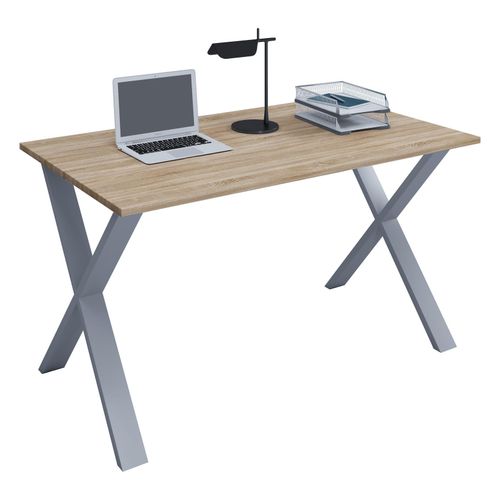 4051814378652 - Holz Schreibtisch H 76 x B 110 x T 50 cm Computertisch schlicht Füße aus hochwertigem Metall Arbeitstisch Büromöbel - Lona U 4051814378652 - Holz Schreibtisch H 76 x B 110 x T 50 cm Computertisch schlicht Füße aus hochwertigem Metall Arbeitstisch Büromöbel - Lona U