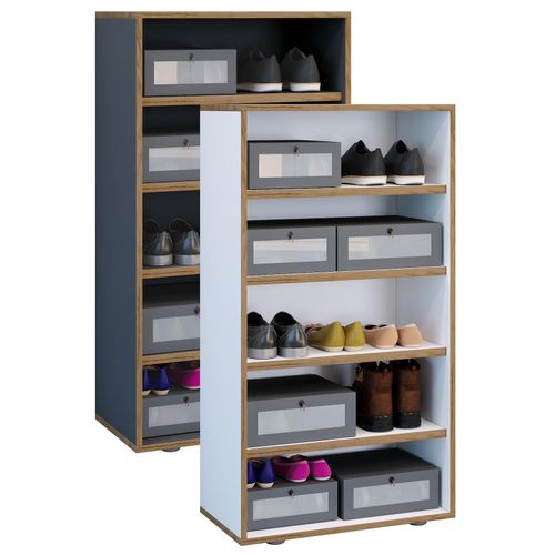 4051814446160 - Holz Schuhregal Maße ca H 110 x B 60 x T 33 cm Schuhkommode mit 5 Fächer Schuhschrank - Salia 5fach B 60 cm 4051814446160 - Holz Schuhregal Maße ca H 110 x B 60 x T 33 cm Schuhkommode mit 5 Fächer Schuhschrank - Salia 5fach B 60 cm