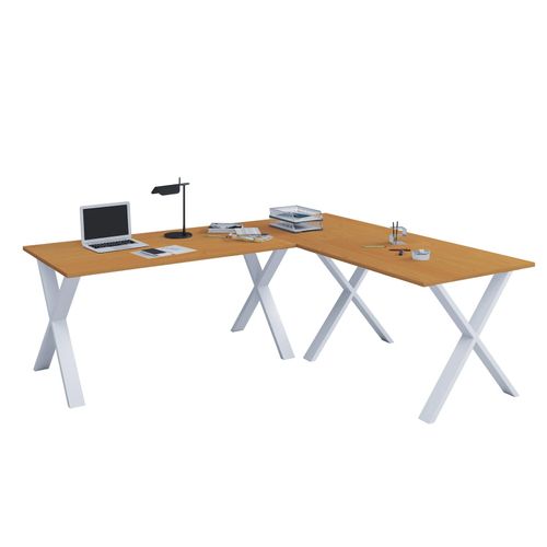 4051814399381 - Holz Schreibtisch Eckschreibtisch schlicht 190x130 L Form links oder rechts Arbeitstisch Platte 50 cm tief Computertisch Büromöbel - Lona X 4051814399381 - Holz Schreibtisch Eckschreibtisch schlicht 190x130 L Form links oder rechts Arbeitstisch Platte 50 cm tief Computertisch Büromöbel - Lona X