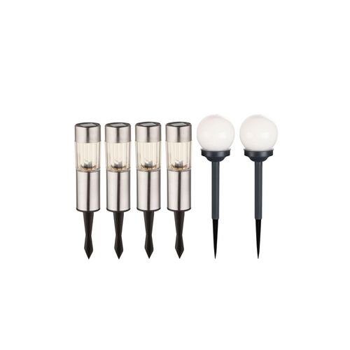 9007371543588 - 6x LED Steck Solarleuchten in Säulen und Kugelform 9007371543588 - 6x LED Steck Solarleuchten in Säulen und Kugelform