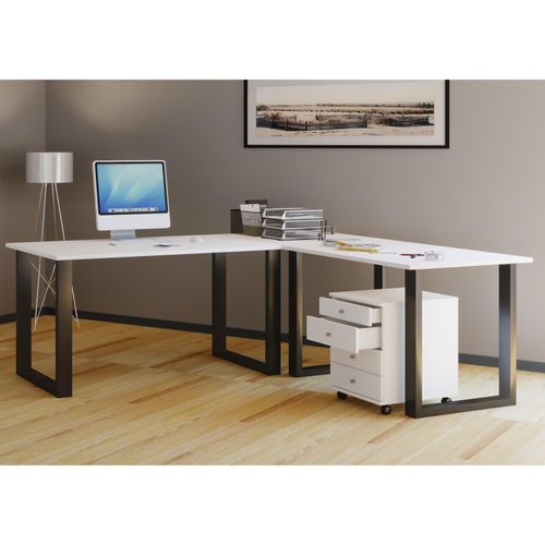 4051814397295 - Holz Schreibtisch Eckschreibtisch schlicht 220x190 L Form links oder rechts Arbeitstisch Platte 80 cm tief Computertisch Büromöbel - Lona U 4051814397295 - Holz Schreibtisch Eckschreibtisch schlicht 220x190 L Form links oder rechts Arbeitstisch Platte 80 cm tief Computertisch Büromöbel - Lona U