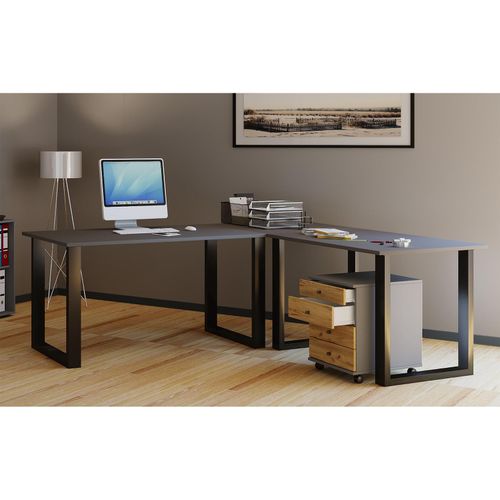 4051814433993 - Holz Schreibtisch Eckschreibtisch schlicht 220x190 L Form links oder rechts Arbeitstisch Platte 80 cm tief Computertisch Büromöbel - Lona U 4051814433993 - Holz Schreibtisch Eckschreibtisch schlicht 220x190 L Form links oder rechts Arbeitstisch Platte 80 cm tief Computertisch Büromöbel - Lona U