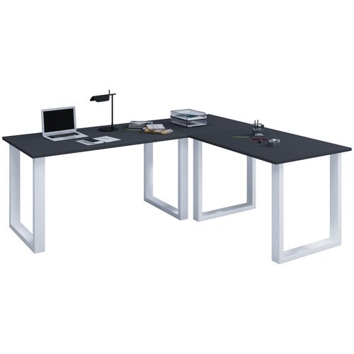 4051814433719 - Holz Schreibtisch Eckschreibtisch schlicht 190x190 L Form links oder rechts Arbeitstisch Platte 80 cm tief Computertisch Büromöbel - Lona U