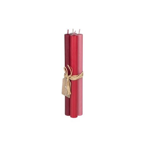 7613081099103 - Herzog Kerzen AG Tafelkerze »Stabkerze Rauhreif 44959 x 24 cm 4 Stück Kirschrot Rosa Rot« Herstellungsort CH