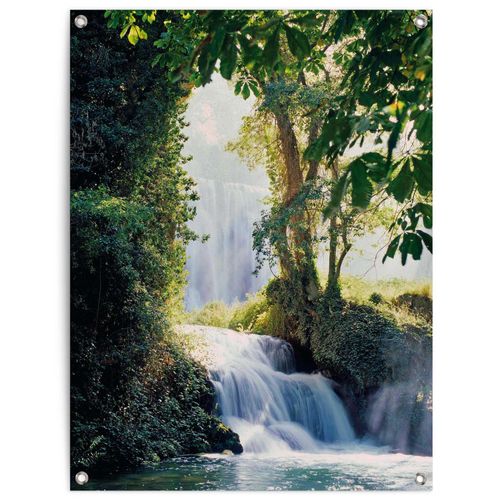 8714597638509 - Poster REINDERS Wasserfall grün (farbe bild(er) grün) B60cm H80cm T01cm Leinwand Bilder Outdoor für Garten oder Balkon