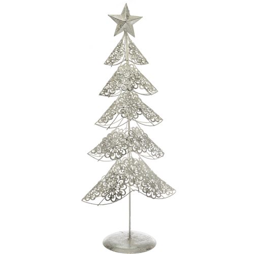 4250965953828 - Dekobaum Weihnachtsdeko silber (silberfarben) H50cm Metall MYFLAIR MÖBEL & ACCESSOIRES Dekofiguren im Altsilber-Look 4250965953828 - Dekobaum Weihnachtsdeko silber (silberfarben) H50cm Metall MYFLAIR MÖBEL & ACCESSOIRES Dekofiguren im Altsilber-Look