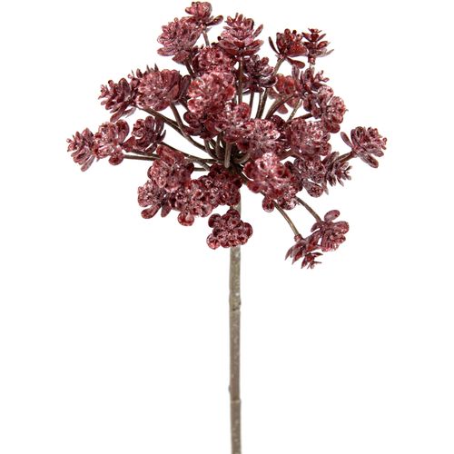 4019844791988 - Kunstblume IGEA Dill Kunstpflanzen Gr B H L 14 cm x 55 cm x 14 cm 3 St rot Weitere Weihnachtsdeko Metallic-Distelzweig Kunstzweige 3er Set