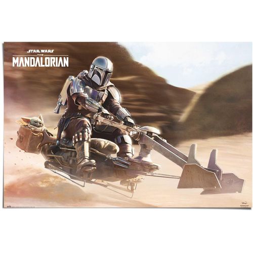 8714597623031 - Poster REINDERS The Mandalorian - Speederbike beige (farbe bild(er) beige) B915cm H61cm T01cm Papier Bilder