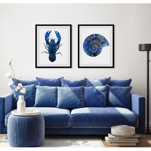 4049009845676 - Bild QUEENCE Abel blau (farbe rahmen schwarz farbe bild(er) blau) B30cm H40cm Acrylglas Papier Holz Bilder HD Premium Poster-Druck inkl Holzrahmen 4049009845676 - Bild QUEENCE Abel blau (farbe rahmen schwarz farbe bild(er) blau) B30cm H40cm Acrylglas Papier Holz Bilder HD Premium Poster-Druck inkl Holzrahmen