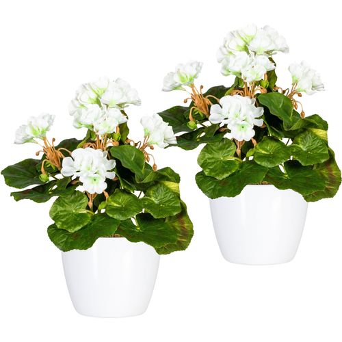 4064118840916 - Kunstpflanze HOME AFFAIRE Havel weiß B12cm H24cm Obermaterial 70% Polyester 30% Kunststoff Kunstpflanzen Künstliche Zimmerpflanze im Topf 2er Set