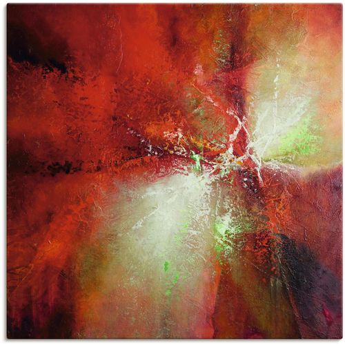 4062144678602 - Wandbild ARTLAND Energie Bilder Gr B H 70 cm x 70 cm Leinwandbild Gegenstandslos quadratisch 1 St rot Kunstdrucke als Alubild Leinwandbild Wandaufkleber oder Poster in versch Größen