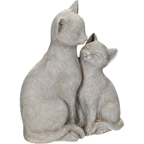 4050223710121 - Dekofigur HOME AFFAIRE Katze mit Kätzchen Dekofiguren Gr Ø grau Deko-Objekte Dekofiguren Höhe 21 cm