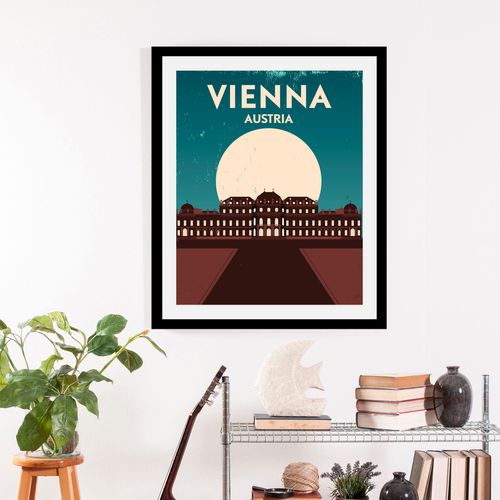 4067437345117 - Bild QUEENCE Vienna braun (farbe rahmen schwarz farbe bild(er) braun) B50cm H70cm Acrylglas Papier Holz Bilder gerahmt 4067437345117 - Bild QUEENCE Vienna braun (farbe rahmen schwarz farbe bild(er) braun) B50cm H70cm Acrylglas Papier Holz Bilder gerahmt