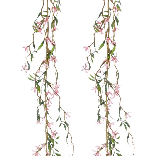 4064118117261 - Kunstgirlande CREATIV GREEN Jasmin-Girlande rosa L180cm Obermaterial 100% Polyethylen Kunstpflanzen