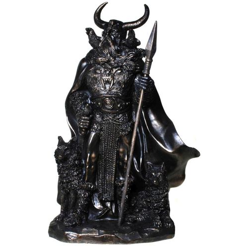 4050223718226 - Fantasy-Figur Figur Odin Dekofiguren Gr B H T 23 cm x 36 cm x 15 cm braun (bronzefarben) Weitere Figuren Skulpturen