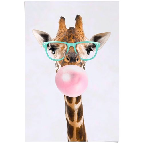 8714597567670 - Poster REINDERS Poster Funky Giraffe Bilder Gr B H 61 cm x 915 cm Giraffen 1 St braun Poster