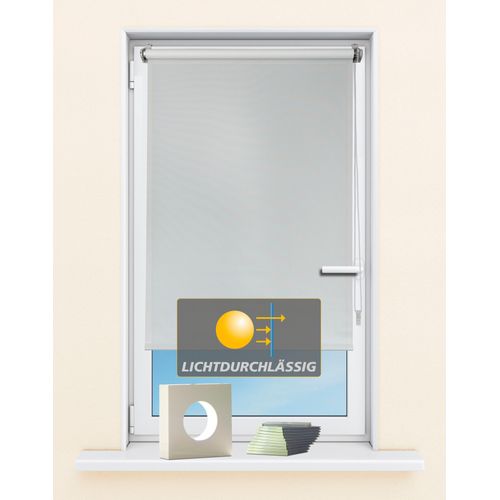 4250178714582 - Seitenzugrollo KUTTI Seitenzugrollo Ida Lichtschutz Klemmfix ohne Bohren Fixmaß Gr 1 weiß B60cm H160cm Polyester Rollos Sichtschutz Sonnenschutz