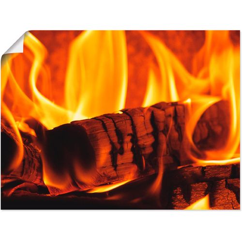 4055327414456 - Wandbild ARTLAND Kaminfeuer 3 Bilder Gr B H 60 cm x 45 cm Poster Arrangements 1 St orange Bild Kunstdruck Poster Bilder als Alubild Leinwandbild Wandaufkleber oder in versch Größen