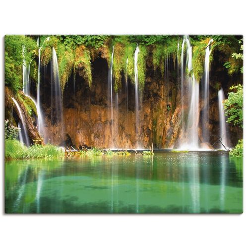 4062144499771 - Wandbild ARTLAND Schöner Wasserfall im Wald Bilder Gr B H 80 cm x 60 cm Leinwandbild Gewässer Querformat 1 St grün Bild Leinwandbild Kunstdrucke Bilder als Leinwandbild Wandaufkleber oder Poster in versch Größen 4062144499771 - Wandbild ARTLAND Schöner Wasserfall im Wald Bilder Gr B H 80 cm x 60 cm Leinwandbild Gewässer Querformat 1 St grün Bild Leinwandbild Kunstdrucke Bilder als Leinwandbild Wandaufkleber oder Poster in versch Größen