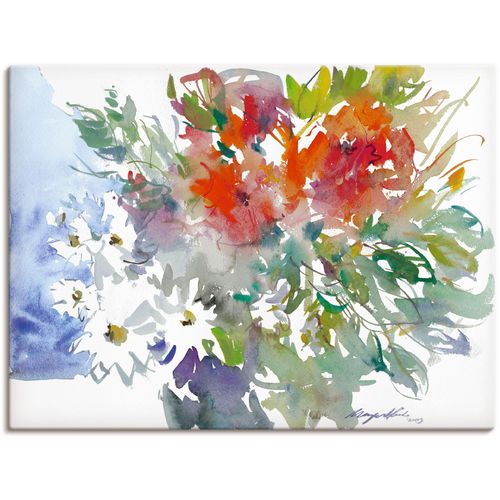 4055327150842 - Wandbild ARTLAND Blumenstrauß II Bilder Gr B H 80 cm x 60 cm Leinwandbild Blumen 1 St bunt Bild Poster Bilder als Alubild Leinwandbild Wandaufkleber oder in versch Größen