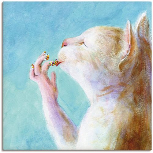 4055327377898 - Wandbild ARTLAND Naschkatze Bilder Gr B H 70 cm x 70 cm Leinwandbild Haustiere 1 St blau Bild Kunstdruck Kunstdrucke Bilder als Leinwandbild Wandaufkleber oder Poster in versch Größen 4055327377898 - Wandbild ARTLAND Naschkatze Bilder Gr B H 70 cm x 70 cm Leinwandbild Haustiere 1 St blau Bild Kunstdruck Kunstdrucke Bilder als Leinwandbild Wandaufkleber oder Poster in versch Größen
