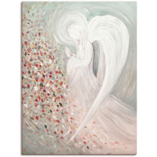 4057738000501 - Wandbild ARTLAND Engelbild I Bilder Gr B H 30 cm x 40 cm Leinwandbild Religion 1 St weiß Bild Kunstdruck Leinwandbild Kunstdrucke Bilder als Leinwandbild Wandaufkleber oder Poster in versch Größen