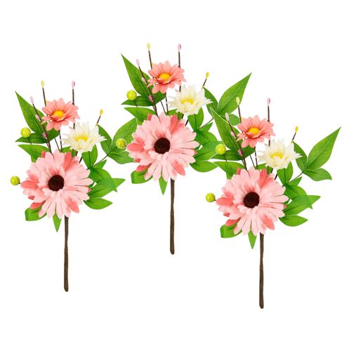 4019844821395 - Kunstzweig IGEA Dekozweig Gerbera Margeriten rosa B14cm H24cm L6cm Polyester Kunstpflanzen 3er Set Zweig Einzelblumen Kunstblumen Blumen Dekozweige 4019844821395 - Kunstzweig IGEA Dekozweig Gerbera Margeriten rosa B14cm H24cm L6cm Polyester Kunstpflanzen 3er Set Zweig Einzelblumen Kunstblumen Blumen Dekozweige