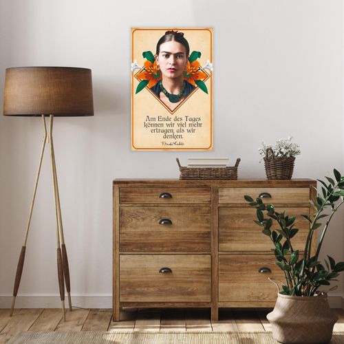 4262513381526 - Wanddekoobjekt LUCKYLINDE Frida Kahlo - Am Ende des Tages bunt B20cm H30cm T03cm Blech Wanddekoobjekte Exklusive JANOSCH Kindermotive Stahlschild