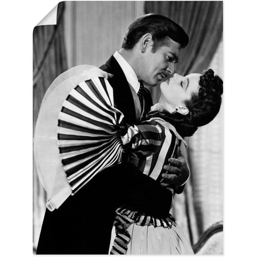4057738533603 - Wandbild ARTLAND Vom Winde verweht 1939 III Bilder Gr B H 30 cm x 40 cm Poster Film Hochformat 1 St schwarz Bild Leinwandbild Kunstdrucke Bilder als Leinwandbild Wandaufkleber oder Poster in versch Größen
