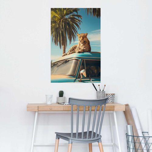 8714597653779 - Poster REINDERS Oldtimer Safari blau (farbe bild(er) blau) B61cm H915cm T01cm Holzwerkstoff Bilder