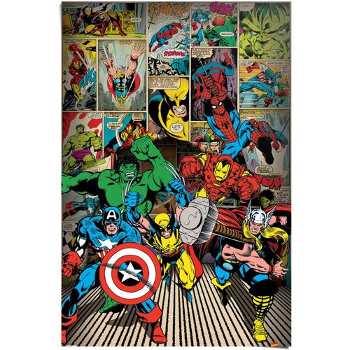 8714597370652 - Poster REINDERS Marvel Helden bunt (farbe bild(er) mehrfarbig) B61cm H915cm Papier Bilder