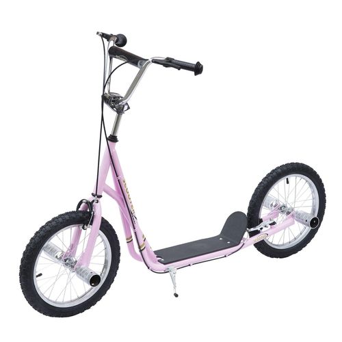 4251774914604 - Kinderroller Mit Handbremse extra dicker Luftbereifung Höhenverstellbarer Lenker 143 x 58 x 92-100 cm (LxBxH) Tretroller Cityroller Kinderroller Stadtroller