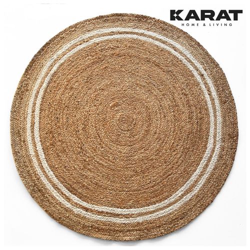 4066088896467 - Karat homeliving Jute-Teppich Mumbai Rund Handgewebt Aus Naturfasern