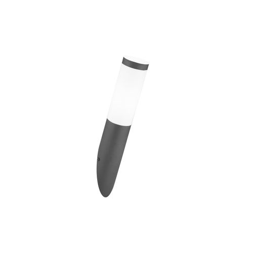 9007371413577 - Außenwandleuchte BOSTON aus Edelstahl in Anthrazit & Opal Höhe 39cm