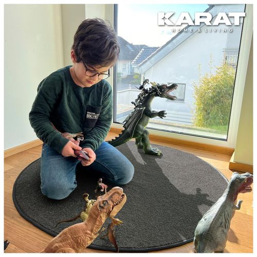 4069009007744 - Karat homeliving Kinderspielteppich Crocodile Rund Anthrazit 4069009007744 - Karat homeliving Kinderspielteppich Crocodile Rund Anthrazit