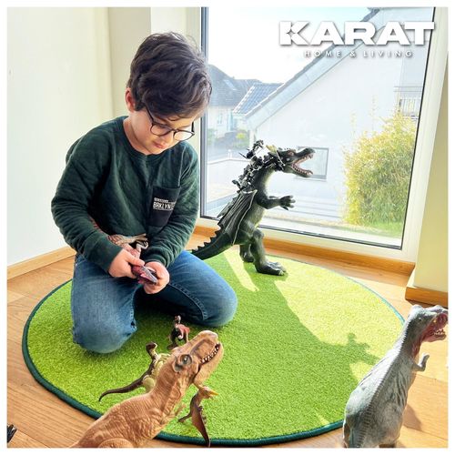4069009008048 - Karat homeliving Kinderspielteppich Crocodile Rund Grün