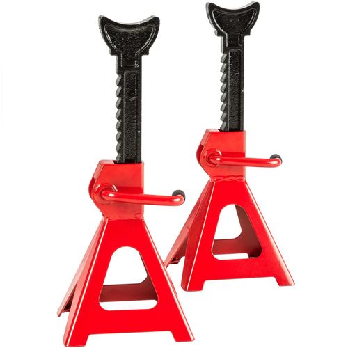 4260435991724 - tectake® 2er-Set Unterstellbock aus Stahl 9-fach höhenverstellbar 285 - 425 mm Ratschenmechanismus mit verriegelbarem Einhandhebel 4260435991724 - tectake® 2er-Set Unterstellbock aus Stahl 9-fach höhenverstellbar 285 - 425 mm Ratschenmechanismus mit verriegelbarem Einhandhebel