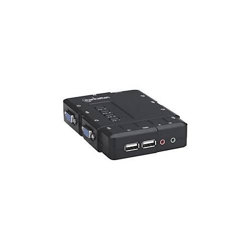 0766623151269 - KVM Switch Compact 4-Port 4x USB-A Cables included Audio Support Control 4x computers from one pc mouse screen Black Lifetime Warranty Boxed - KVM- Audio-Switch - 4 Anschlüsse 0766623151269 - KVM Switch Compact 4-Port 4x USB-A Cables included Audio Support Control 4x computers from one pc mouse screen Black Lifetime Warranty Boxed - KVM- Audio-Switch - 4 Anschlüsse