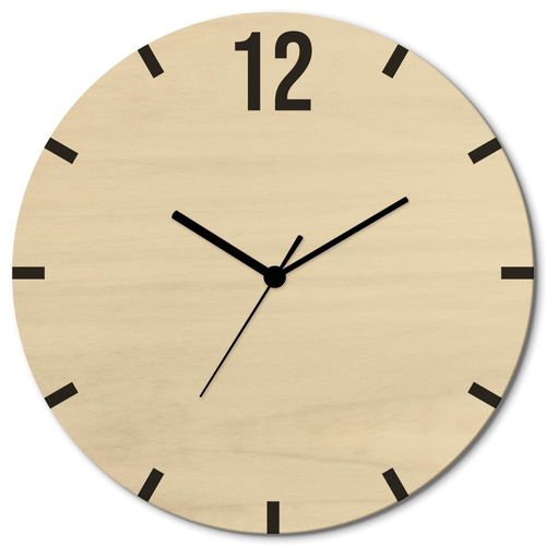4062144961971 - Wanduhr ARTLAND Nummer 12 beige (naturfarben) B30cm H30cm T06cm Wanduhren wahlweise mit Quarz- oder Funkuhrwerk lautlos ohne Tickgeräusche 4062144961971 - Wanduhr ARTLAND Nummer 12 beige (naturfarben) B30cm H30cm T06cm Wanduhren wahlweise mit Quarz- oder Funkuhrwerk lautlos ohne Tickgeräusche