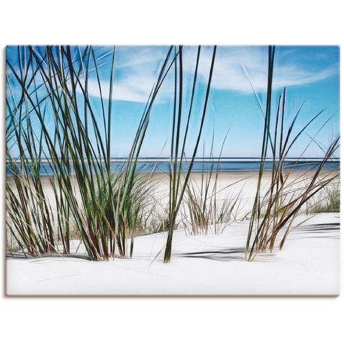 4055327311823 - Wandbild ARTLAND Düne Bilder Gr B H 80 cm x 60 cm Leinwandbild Strand 1 St blau Bild Kunstdruck Kunstdrucke Bilder als Leinwandbild Wandaufkleber oder Poster in versch Größen