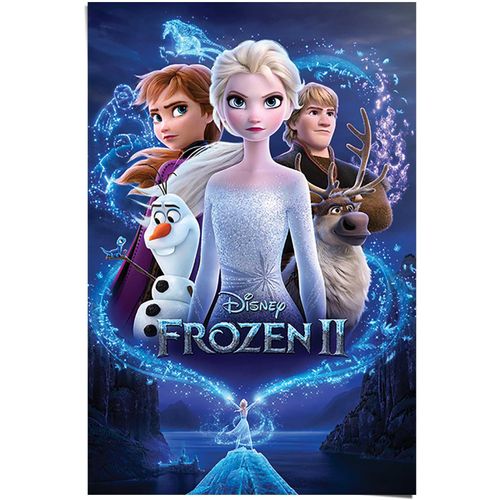8714597588361 - Poster REINDERS Frozen 2 Filmplakat - Disney - Elsa - Anna blau (farbe bild(er) blau) B61cm H915cm Papier Bilder