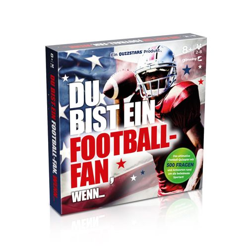 4250897426162 - Quizstars Football-Fan Spiel – 500 Fragen & Antworten NFL Wissen 2–8 Spieler