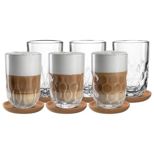 4262517042126 - Latte Macchiato Gläser mit Untersetzer Gocce 390 ml 6er Set 4262517042126 - Latte Macchiato Gläser mit Untersetzer Gocce 390 ml 6er Set